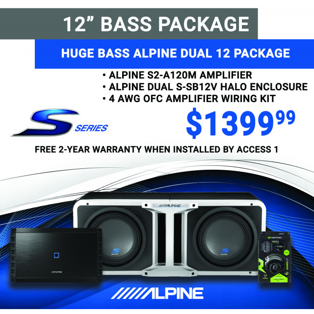 Alpine Dual 12' S Series Bass Package